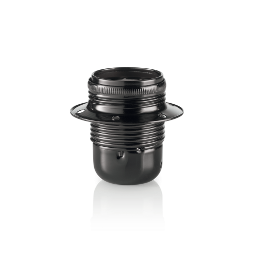 IDEAL LUX - Фасунга PORTALAMPADA E27 METALLO Nickel-Nero  155180