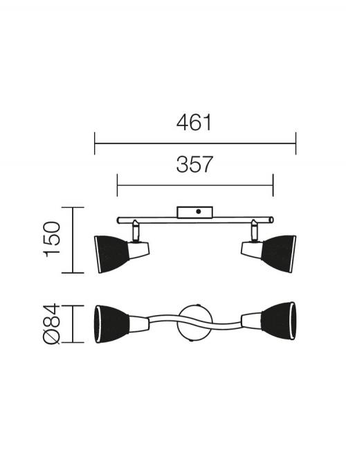 SMARTER - спот RUGIADA  04-404  E14, 2 x max. 12W