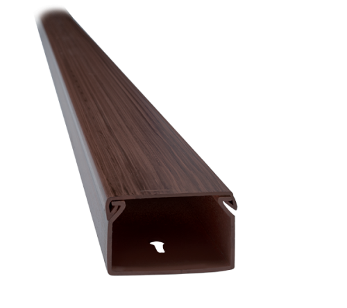 ELMARK - 2M 15x10 PLASTIC CABLE TRUNKING CT2 DARK WALNUT - 5621510DW