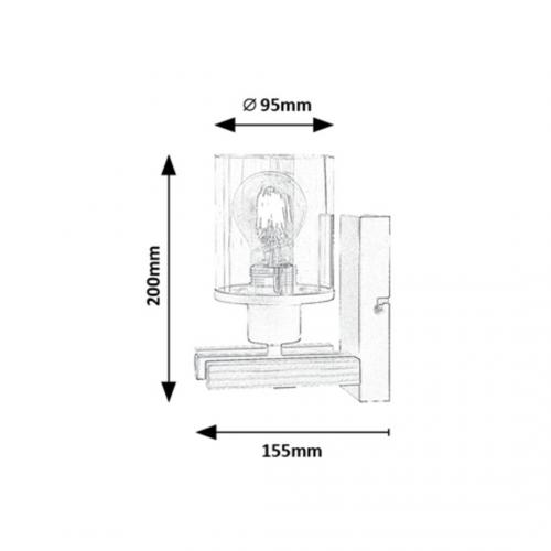 RABALUX - WALL LIGHTS 71080 NIYLAH E27 1X MAX 25W
