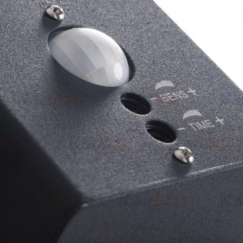 KANLUX - Garden light fitting math anthracite replaceable light source, motion sensor VADRA 29011 Е27 11W IP44