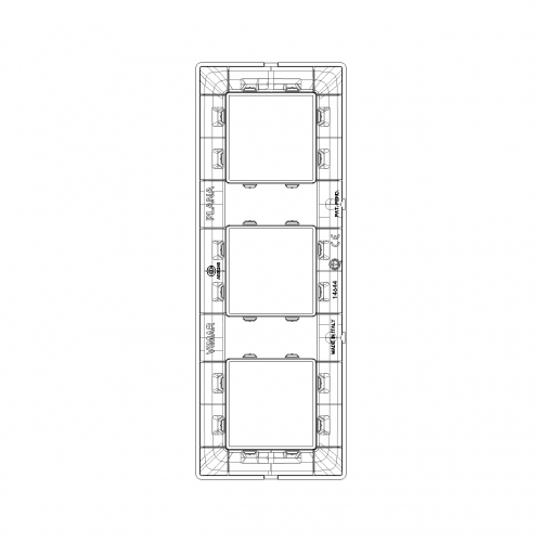 VIMAR - 14644.01 - Plana Рамка 3х2М немски стандарт White