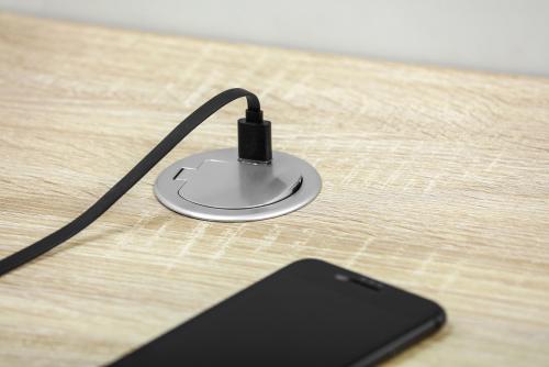GTV Lighting - Desk recessed power socket CHARGER MINI Ø 60 AE-BPW1S1UCH-53