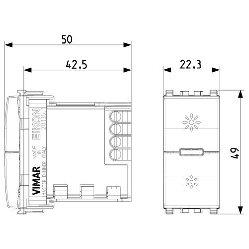 VIMAR - 20135.1.N - Universal MASTER dimmer 230V Next 