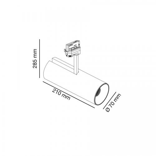 FARO - FUGA SMALL White projector LED 12W 2700K 24° Ref.011100701C