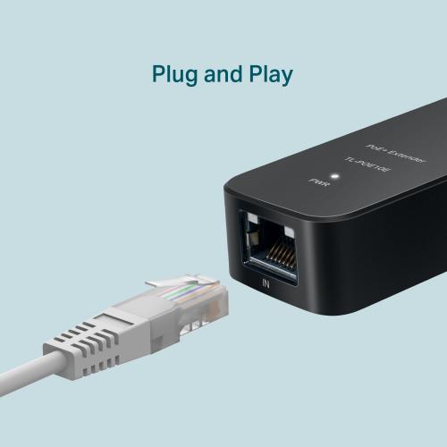OMADA - Extender PoE+, до 250m 10Mbps POE10E