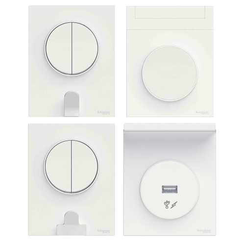 SCHNEIDER ELECTRIC - S520732 Odace Styl cover frame Accessory Label Holder 1 gang white