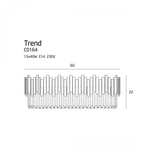 MAXLIGHT - Плафон TREND C0164,Ø:60см,15 x 40W E14 230V