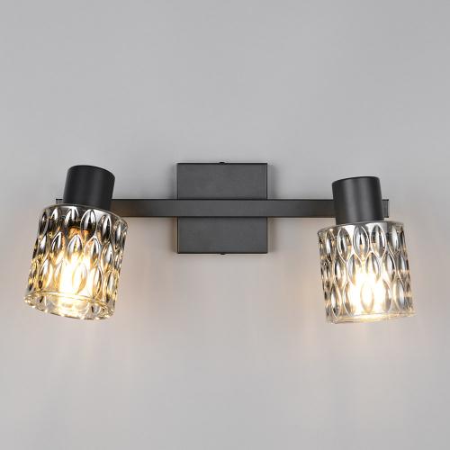 TRIO - Спот JACK R86422032  2x E27 · max. 10W метал черен / стъкло опушено