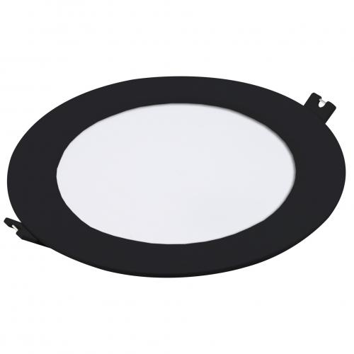RABALUX - LED Recessed panel  SHAUN2 black circle 12W 800lm IP20 3000K 71226
