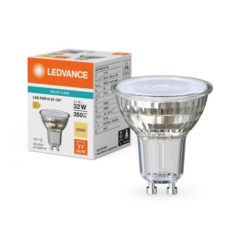 OSRAM - LED Крушка GU10 3.1W 3000K 350 lm 120° VALUE glass PAR16 50 4099854 458101
