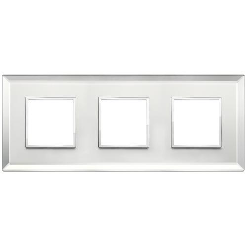 VIMAR - 21644.72 - Plate 6M (2+2+2) 71mm silver ice