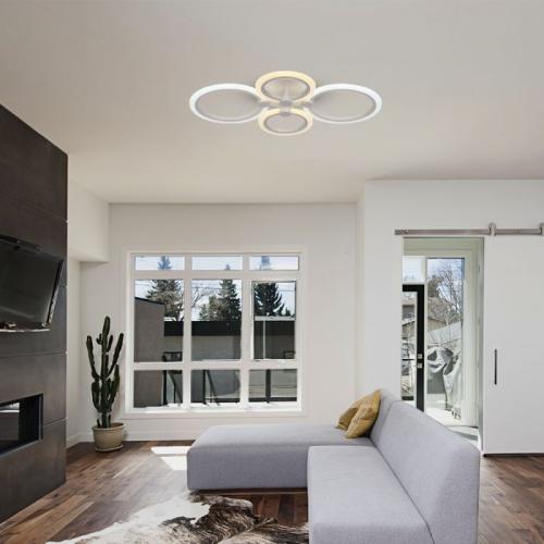 V-TAC - 45W LED Ceiling Lamp 3 Step Dimmable With Remote Control White Body IP20 SKU: 23394