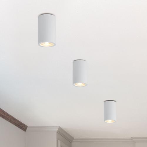 SEARCHLIGHT - 9273 Flush  Plaster Cylinder Flush Ceiling Light