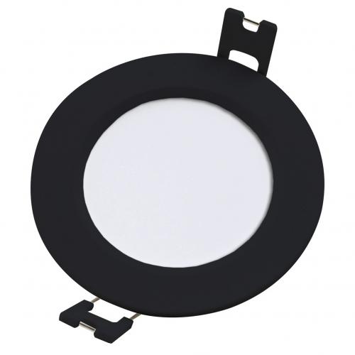 RABALUX - LED Recessed panel  SHAUN2 black circle 3W 200lm IP20 3000K 71224
