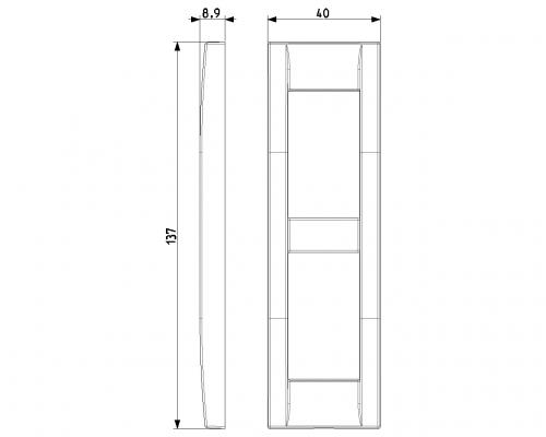VIMAR - 16782.11 - Classica plate 2Mpan metal black