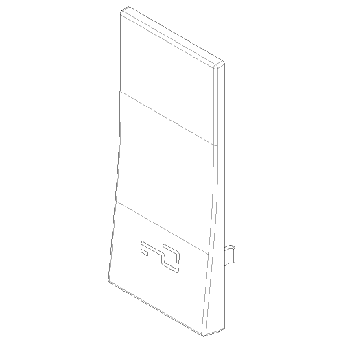 VIMAR - Face plate for in-line mechanism white, lightable key symbol - 31000.PB