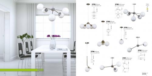 LIS LIGHTING - Chandelier  DORI 5780Z-H91 E14, 5x40W, H:50, D:65cm, chrome