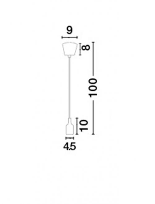 NOVA LUCE - Пендел  SWING 620027 E27 1x60W  D:4,5 H:100cm