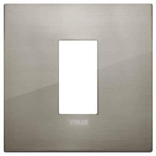 VIMAR - 19641.08 - Classic plate 1M metal brushed inox