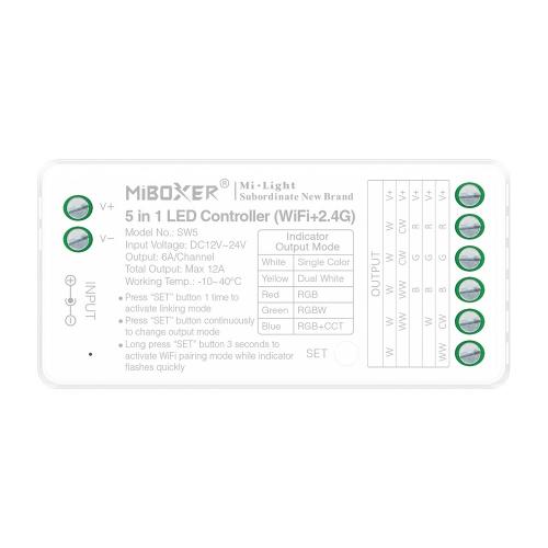 MiBOXER - SW5 5 in 1 LED Controller(WiFi+2.4G)