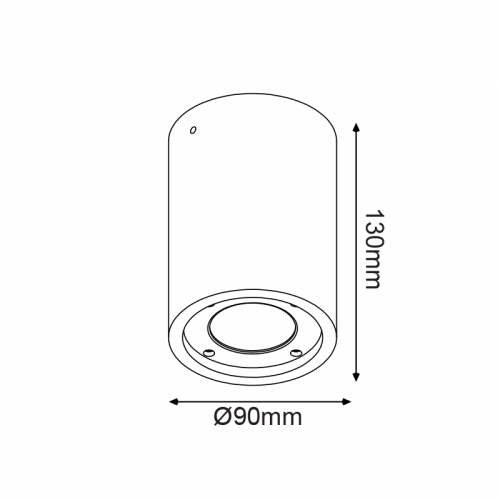ACA LIGHTING - Луна за външен монтаж MK163130RW  IP65 GU10 WHITE CEMENT 