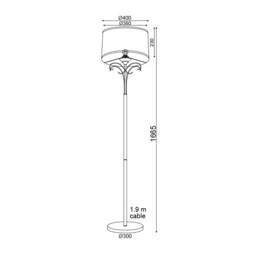 ACA LIGHTING - Лампион  TEXTILE & CRYSTAL  AD80331F