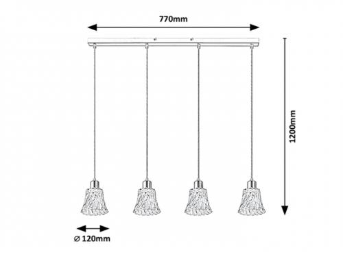 RABALUX - Pendant HESTIA E14 4X40W 5303