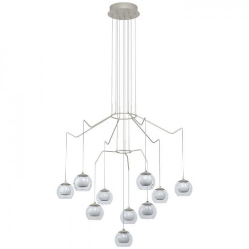 EGLO - Пендел ПЕ LED 10х3W 3400lm 3000K шампанско/прозр./бяло 'ROVIGANA' 39516