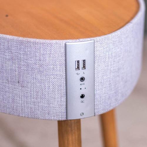 TNL - Riva smart table 40/40/59 with Bluetooth speaker and wireless phone charging TABLE