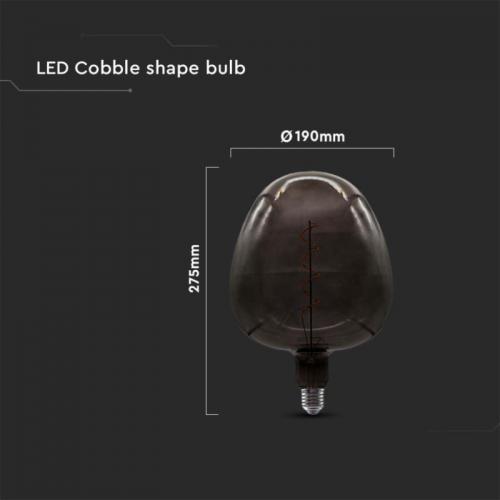 V-TAC - LED Крушка 4W Filament Ябълка Черна SKU: 8064