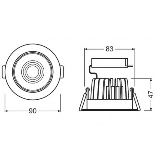 OSRAM - Spot LED adjust 8W/3000K 230V IP20