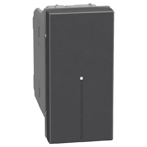 BTICINO - Intermediate switch 1M axial color Graphite Light Now YD4054