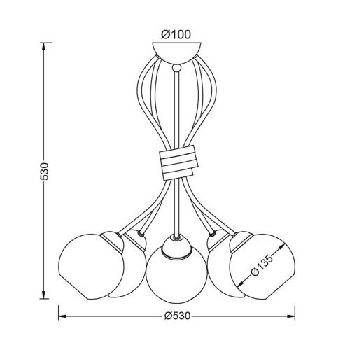 ACA LIGHTING - Пендел  ELEGANT  DL11695C