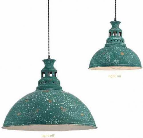 ACA LIGHTING - pendant luminaire KS198450PTR 1xE27 green/antique green