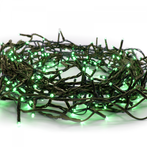 ACA LIGHTING - X08180512 180LED STRING LIGHTS PER 5cm GREEN ADAPTOR 31VDC & 8 FUNCTIONS IP44 3m GREEN CABLE