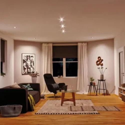 PAULMANN - 94472  LED recessed light 3-Step-Dim Nova Coin basic set pivoting round 84mm 50° Coin✴matt black