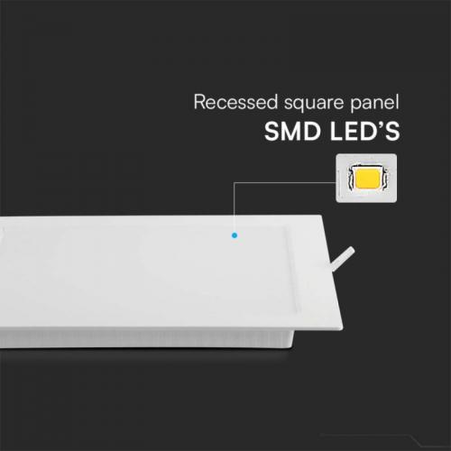 V-TAC - 18W LED Backlit Recessed Panel Square 3000К SKU: 10486 