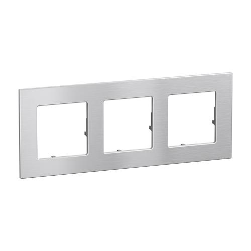 LEGRAND - 3-Gang Frame, Metal Aluminium Colour – Legrand Valena Life Raw origin 756653