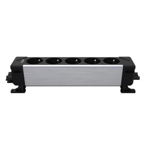 DIGITEL - Контакт за монтаж на плот/бюро Inox, Шуко, 5x контакт UNDER DESK LEGS