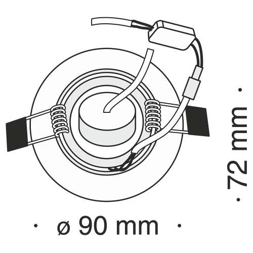 MAYTONI -  Луна за вграждане  кръгла Metal Modern DL291-2-3W-W