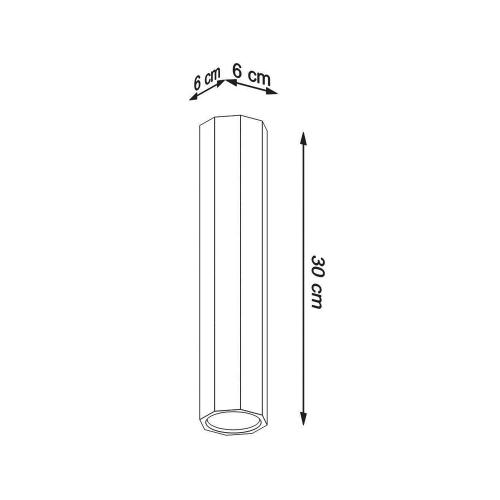 SOLLUX - Downlight for surface mounting ZEKE 30 oak SL.1034