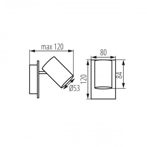 KANLUX - Wall & ceiling lighting fitting EVALO EL-1I W-SR - 35690
