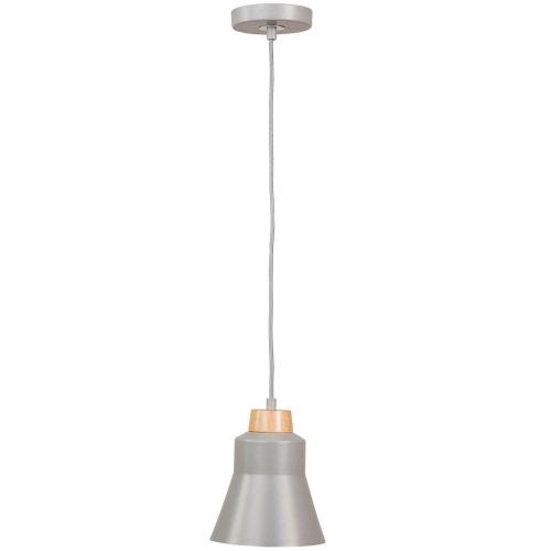 LIS LIGHTING - Пендел WOOD 5805Z-H101 E27, 1x40W, H:100, D:17cm, сиво