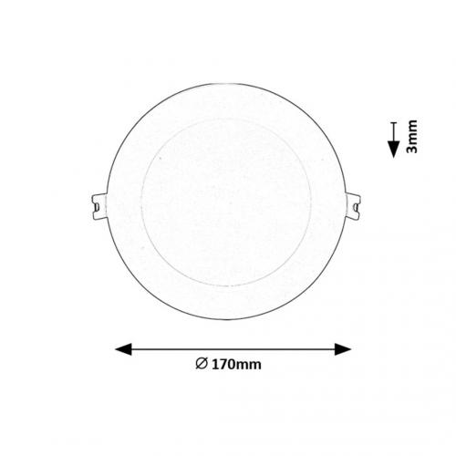 RABALUX - LED panel for embedding SHAUN2 white circle 12W 830lm IP20 3000K 71218