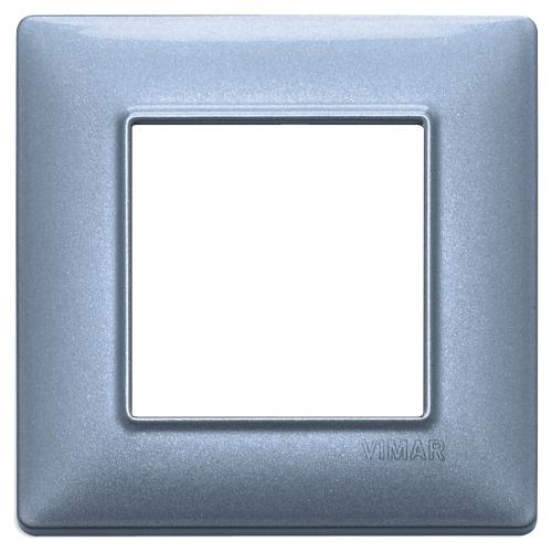 VIMAR - 14642.73 - Plate 2M metal metallized blue