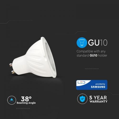 V-TAC - LED Крушка SAMSUNG Чип 7W GU10 6400К SKU: 21167