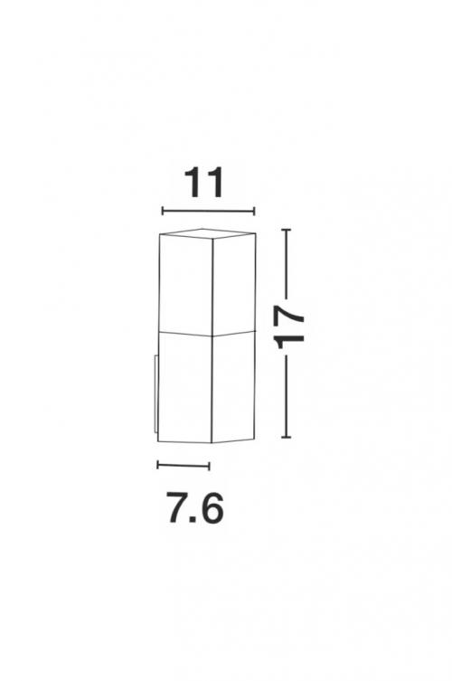 NOVA LUCE - аплик  STICK 713412 E27 1x16 Watt 220-240 Volt 50Hz -IP54