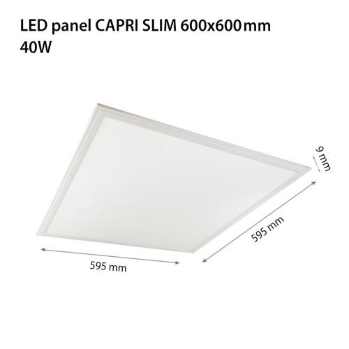2R - LED panel CAPRI SLIM 600X600X9 40W 6000K