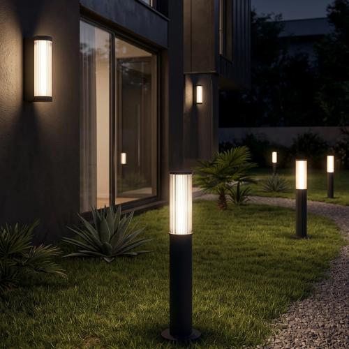 ACA LIGHTING - Влагозащитен аплик  Д:14.3, Ш:9.5, В:30 см.  SJ19021  MELOA ⚡ LED 12W ⚡ 860LM ⚡ 3000K ⚡ 230V ⚡ IP65 ✴ Черен 
